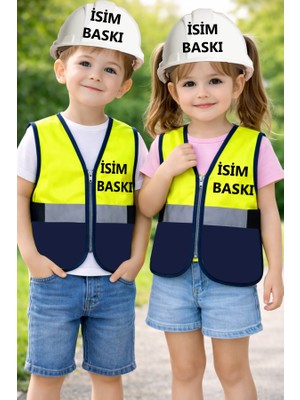 Teknik Reflektörlü Çocuk Mühendis Yeleği Seti