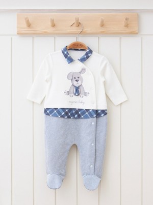 Mymio 3-9 Ay Gömlek Yaka Erkek Bebek Tulum  My 3784