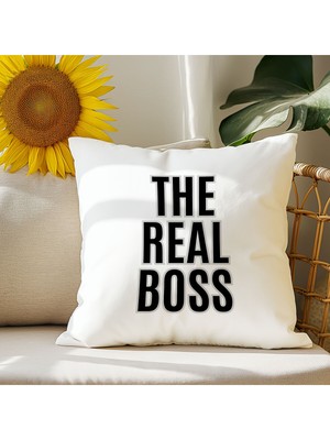 Qoeuyl Boutique Real Patron Eş Sevgili Baskılı Eş Sevgili Romantik Hediyelik Elyaf Saten Dekoratif Yastık