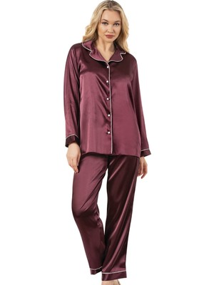Lovelace Butik Saten Biyeli Pijama Takımı