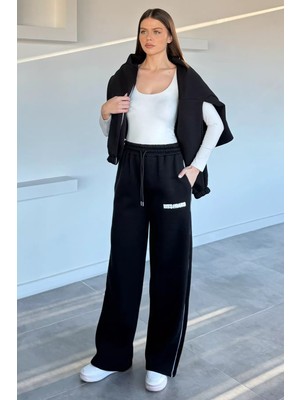 Gülseli Kadın Kapüşonlu Üç Iplik Şardonlu Oversize Eşofman Takımı P-00020150