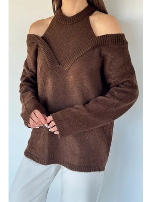 Gülseli Halter Yaka Kadın Triko Bluz P-00020154