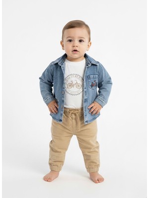 Butik Erkek Bebek 3'lü Kot Takım Alt - Üst Takım