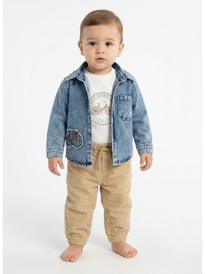 Butik Erkek Bebek 3'lü Kot Takım Alt - Üst Takım