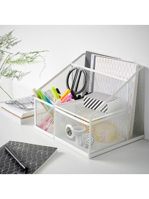Ikea Metal Masaüstü Organizeri 25X20 cm Beyaz Renk Masaüstü Düzenleyicisi