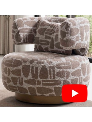 Showdeko New Prag Döner Koltuk Takımı Tekli Berjer Ç85cm