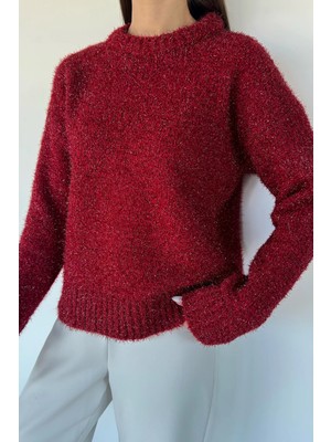 Gülseli Kadın Simli Triko Kazak P-00020198