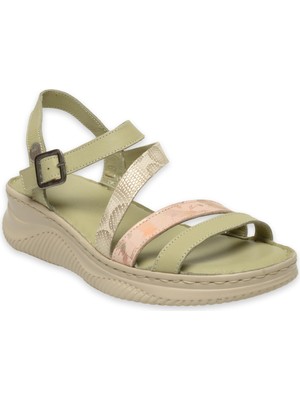 Mammamia D25YS-2365Z Günlük Açık Yeşil Kadın Sandalet