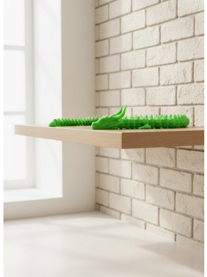 Zero Land Nrzsnt Yeşil Hareketli Ejderha Figürü Esnek Gövdeli Fantastik Dekor 60 cm