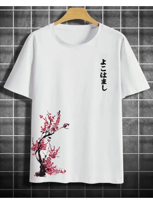 Punix Kids Punıx Kıds Özel Seri Şakura Baskılı %100 Pamuk Tam Kalıp Japon Stil Erkek Çocuk T-Shırt
