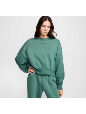 Nike Sportswear Phoenix Fleece Over-Oversized Bol Kalıp Yeşil Kadın Sweatshirt DQ5761-361
