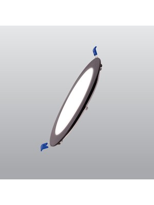 Ack Sıva Altı 6W 3000K Siyah Kasa Yuvarlak LED Spot Panel Sıcak Gün Işığı