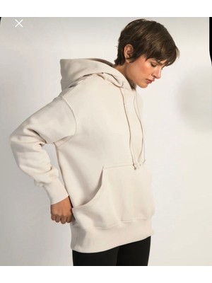 Nike Sportswear Phoenix Fleece Oversize Pullover Hoodie Bol Kalıp Krem Kadın Sweatshirt DQ5860-104