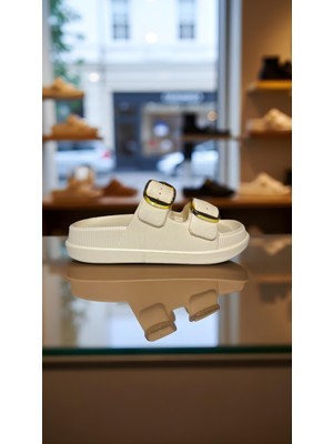 Calx Kadın Çift Tokalı Yazlık Plaj ve Bahçe Terliği - Kalın Tabanlı, Rahat ve Şık Günlük Terlik