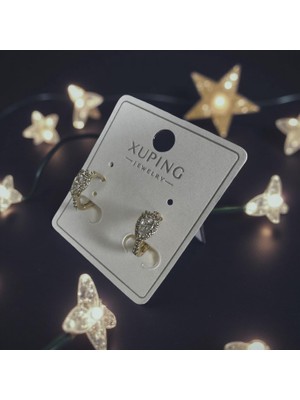 Luckyb Store Damla Taşlı Xuping Halka Küpe