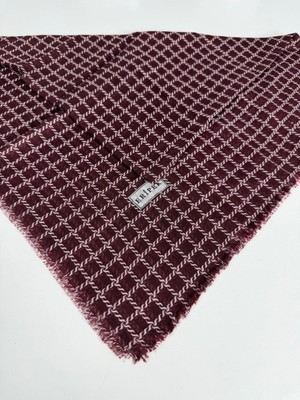 Eripek Desenli Flamalı Keten Eşarp- 06112-01