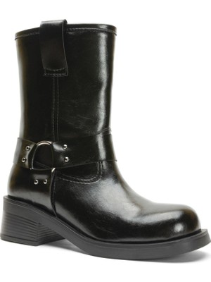 Emienza Orıon Vegan Deri Trok ve Toka Detaylı Bayan Bot