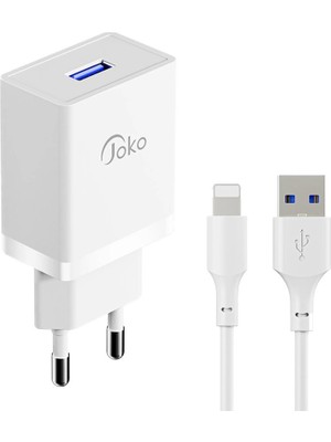 Eco Port Joko JK77 12W + PX17 1m 2.4A USB To Lightning Kablolu Pd Şarj Cihazı
