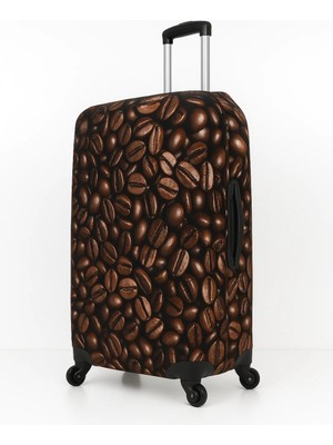 Trink Çanta Kumaş Valiz Kılıfı ve Bavul Kılıfı  (0-Çekirdek Kahve) Büyük Boy