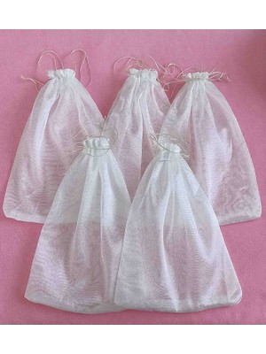 Fnt Düz Parlak Tül Kese 20*28 cm Ebatında 12 Adettir Hediyelik Bohçalık Çeyizlik