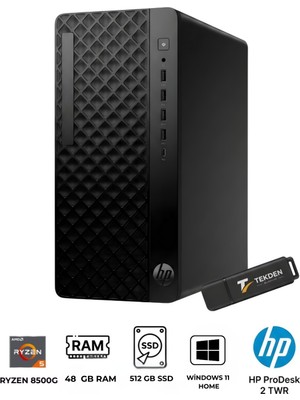 HP Amd Ryzen 5 8500G | 48 GB Ddr5 Ram | 512 GB SSD | Windows 11 Home | Masaüstü Bilgisayar