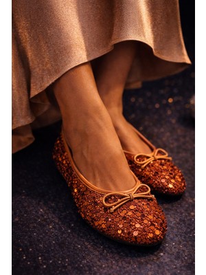 Slipcat Pullu Simli Payetli Toka Detaylı Kadın Şık Günlük Babet