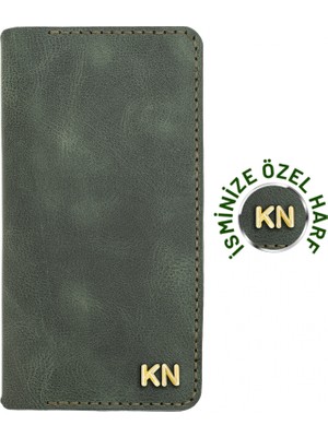 Değirmen Grup Isme Özel Dikey Uzun Cüzdan - %100 Rainbow Deri - A010007 - Haki