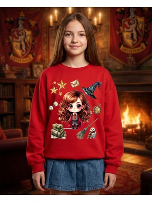 Little Aden Harmonie Harry Potter Kırmızı Sweatshirt