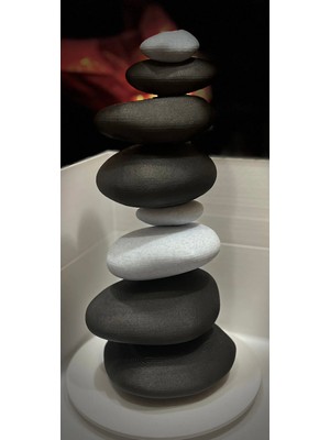 Talha3D 8 Parça Üst Üste Dizilmiş Taş Görünümlü Vazo