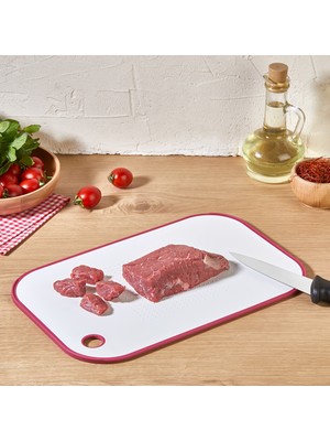 Nuit Concept Qlux Kesme Tahtası Silikon Kaydırmaz Kesim Panosu Et Tavuk Balık Sebze Meyve L-00926 Bpa Içermez