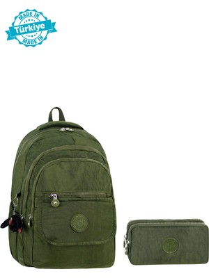 Niss Store Yeni Sezon Lisanslı Krinkıl Kumaş Sırt Çantası, Okul Çantası ve Iki Cepli Kalem Kutusu