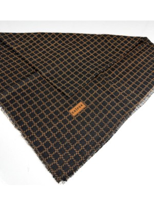 Eripek Desenli Flamalı Keten Eşarp- 06112-24