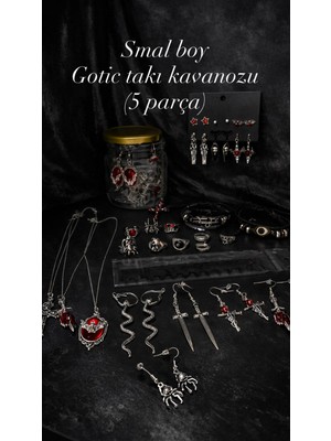 İsra Ayyıldız Moonstar Collection Small Boy Gotik Skull Punk Takı Kavanozu Jewery Jar