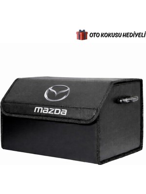 Autowise Mazda Marka Logolu Oto Bagaj Organizer Çanta Oto Bagaj Çantası 2 Bölmeli Suni Deri
