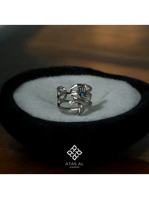 Atas Al Diamond Eternal Şans Yüzüğü 925 Gümüş