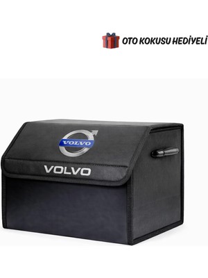 Autowise Volvo Marka Logolu Oto Bagaj Organizer Çanta Oto Bagaj Çantası 2 Bölmeli Suni Deri
