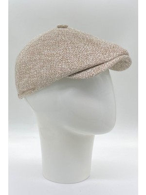 BE Hoope Kışlık Kaşe 6  Parçalı Ingiliz Stili Peaky Blinders Kasket Şapka