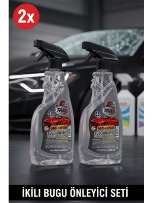 Wiforte 2’li Buğu Çözücü Oto Cam Spreyi 500 ml – Trax Hızlı Etkili Buğu Önleyici, Net Görüş Sağlayan Formül