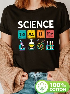 Eymora Bilimsel Baskılı Kısa Kol T-Shirt