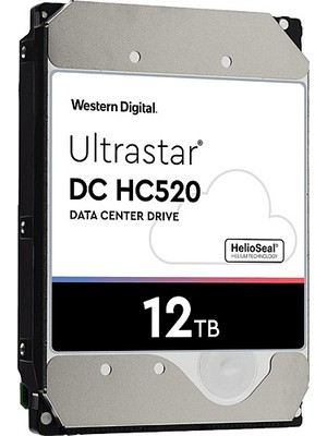 Wd Ultrastar, HUH721212ALE604, 3.5&amp;quot;, 12TB, 256MB, 7200 Rpm, 7/24 Enterprise, Data Center-Güvenlik-Nas-Server, HDD (Dc HC520) (0F30146) (Türkiye Distribütörü Garantili)