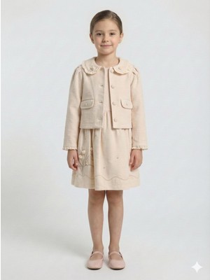 Moonstar Kız Çocuk Elbise + Bolero 5-8 Yaş 52143