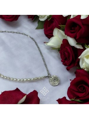 Atas Al Diamond Inci Dizimli Şans Gözü Kolye – 925 Ayar Gümüş