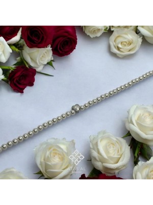 Atas Al Diamond Kalp Aşk Love Inci Taneleri Nedime Gümüş 925 Ayar Gümüş Bileklik