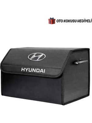 Autowise Hyundai Marka Logolu Oto Bagaj Organizer Çanta Oto Bagaj Çantası 2 Bölmeli Suni Deri