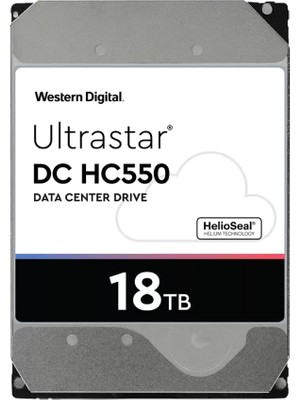 Wd Ultrastar, WUH721818ALE6L4, 3.5&amp;quot;, 18TB, 512MB, 7200 Rpm, 7/24 Enterprise, Data Center-Güvenlik-Nas-Server, HDD (Dc HC550) (0F38459) (Türkiye Distribütörü Garantili)