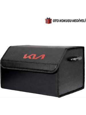Autowise Kia Marka Logolu Oto Bagaj Organizer Çanta Oto Bagaj Çantası 2 Bölmeli Suni Deri