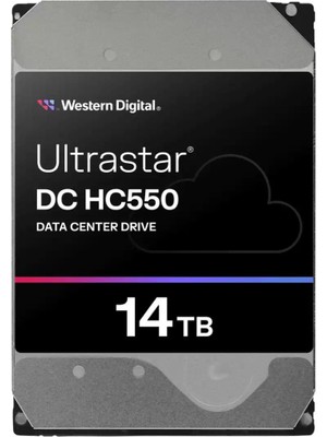 Wd Ultrastar, WUH721814ALE6L4, 3.5&amp;quot;, 14TB, 512MB, 7200 Rpm, 7/24 Enterprise, Data Center-Güvenlik-Nas-Server, HDD (Dc HC550) (0F38581) (Türkiye Distribütörü Garantili)