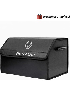 Autowise Renault Marka Logolu Oto Bagaj Organizer Çanta Oto Bagaj Çantası 2 Bölmeli Suni Deri