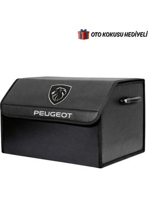 Autowise Peugeot Marka Logolu Oto Bagaj Organizer Çanta Oto Bagaj Çantası 2 Bölmeli Suni Deri