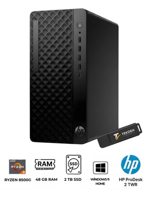 HP Amd Ryzen 5 8500G | 48 GB Ddr5 Ram | 2 Tb SSD | Windows 11 Home | Masaüstü Bilgisayar